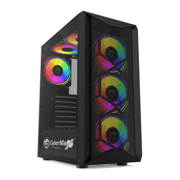 CASE GAMER CYBERTEL ELEMENT CBX5011 D: 33.5cm W: 20cm NEGRO