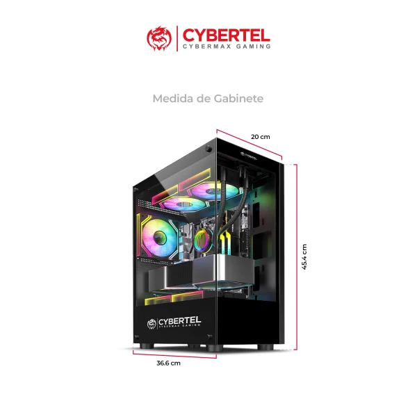 CASE GAMER CYBERTEL POSEIDON CBX X5000, NEGRO