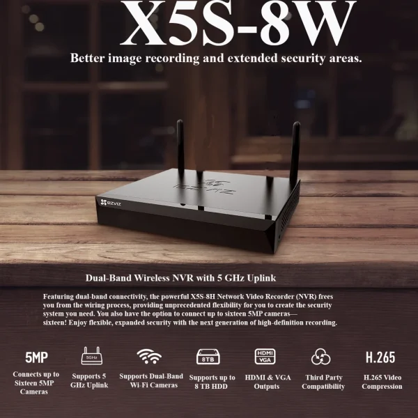 NVR EZVIZ 8CH  CS-X5S-8W WIFI