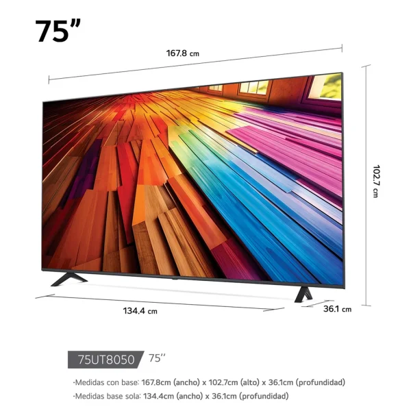 TELEVISOR LG 75″ SMART WebOs 75UT8050PSB UHD 4K WIFI