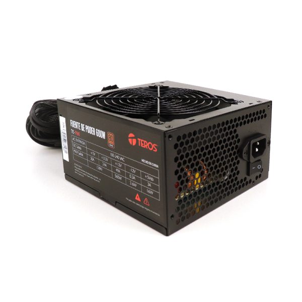 FUENTE DE ALIMENTACION TERO TE-7160 / ATX / 600W / 80 PLUS BRONZE / 100V-240VAC / CERTIFICADA