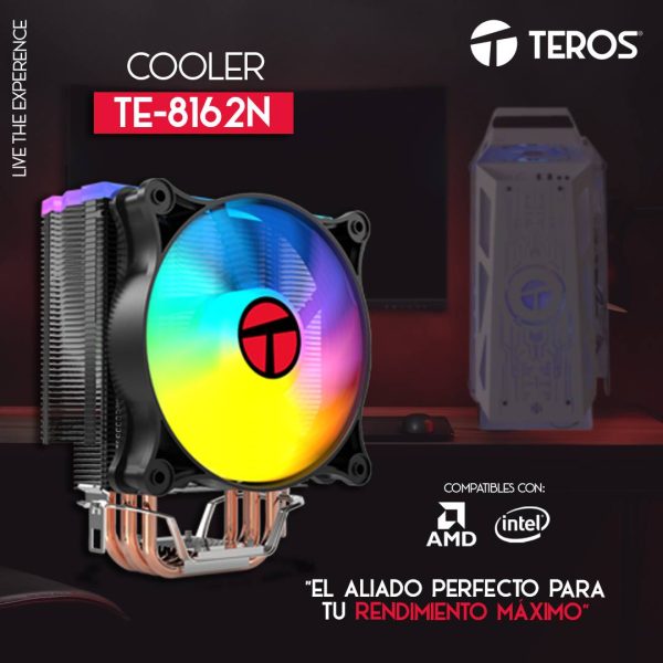 COOLER PARA PROCESADOR TEROS TE-8162N, INTEL Y AMD, TDP 150W MÁX, AIRE