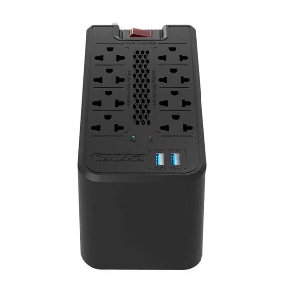 ESTABILIZADOR FORZA 1200VA FVR-1222USB 600W 8 TOMAS C/2USB 220V