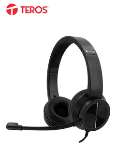 AUDIFONOS TEROS TE-8037N HEADSET NEGRO