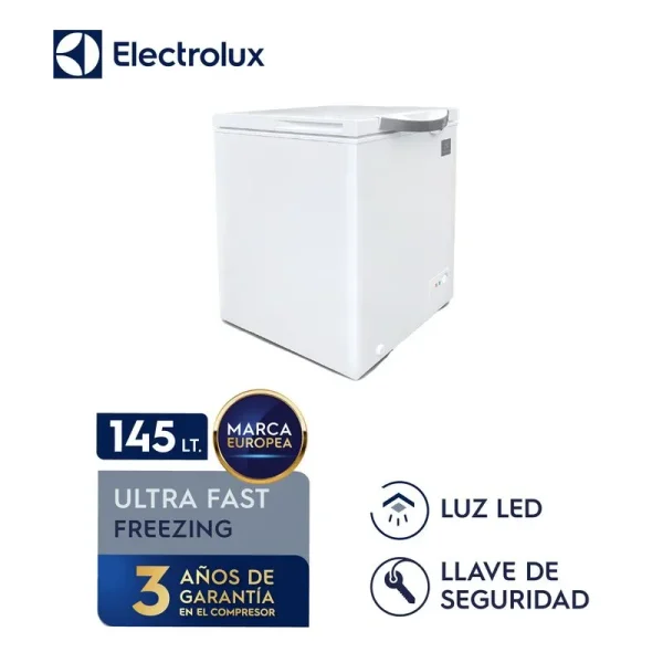 CONGELADORA ELECTROLUX EFC15A2HPWB 145L ULTRA FAST FREEZING, COLOR BLANCO