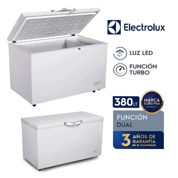 CONGELADORA ELECTROLUX EFCC38C2HQW CYCLE DEFROST 380L, COLOR BLANCO