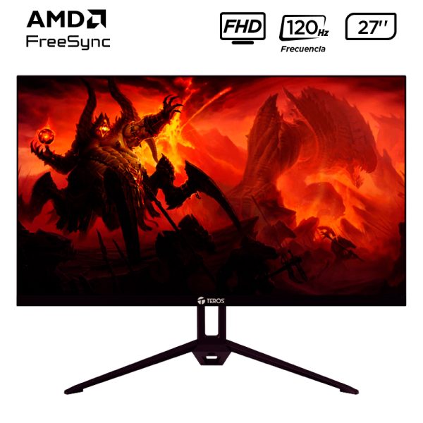 MONITOR TEROS TE-2713S PLANO, 27" FHD IPS, HDMI, DP, TASA DE REFRESCO 120Hz