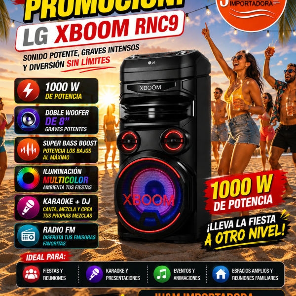 EQUIPO DE SONIDO LG XBOOM RNC9 MULTI-BLUETOOTH KARAOKE STAR 1800W