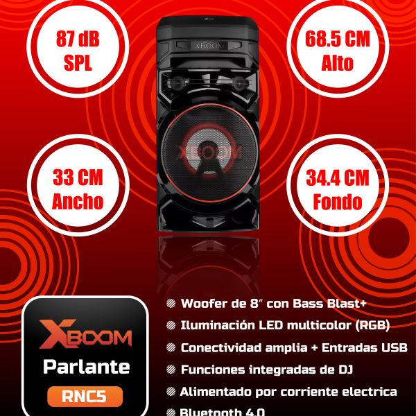 EQUIPO DE SONIDO LG BT XBOOM RNC5