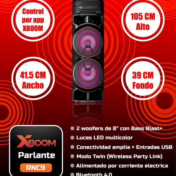 EQUIPO DE SONIDO LG XBOOM RNC9 MULTI-BLUETOOTH KARAOKE STAR