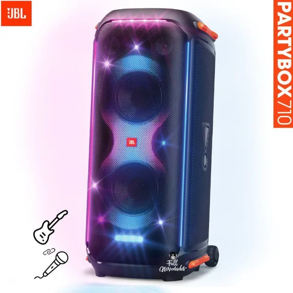 PARLANTE JBL PARTY BOX 710, 800W PORTATIL, BLUETOOTH 5.1, CERTIFICACION IPX4, COLOR NEGRO