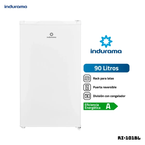 FRIGOBAR INDURAMA RI-159BL, 122 LITROS, COLOR BLANCO