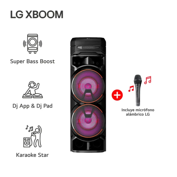 EQUIPO DE SONIDO LG XBOOM RNC9 MULTI-BLUETOOTH KARAOKE STAR