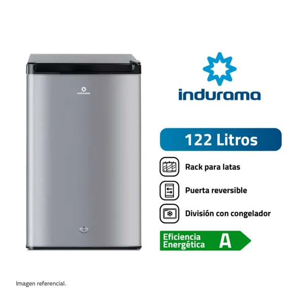 FRIGOBAR INDURAMA RI 159CR 122 LITROS SILVER