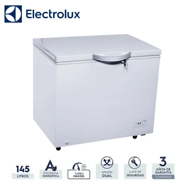 CONGELADORA ELECTROLUX EFCC20C2HQW HORIZONTAL FROST 145 LITROS, COLOR BLANCO
