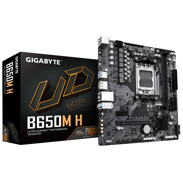 MOTHERBOARD GIGABYTE B650M H, AM5, DDR5, HDMI, DP, HD AUDIO.