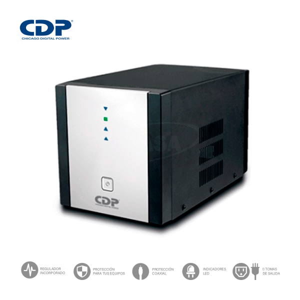REGULADOR DE VOLTAJE CDP R-AVR 2408i, 2400VA, 1800W, 220V, 8 TOMACORRIENTES