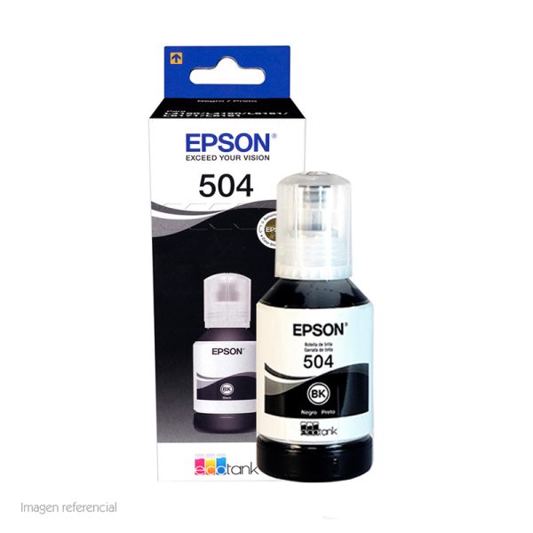 TINTA EPSON T504, COLOR NEGRO 127ml
