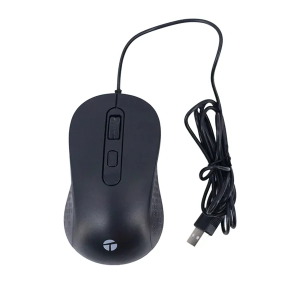 MOUSE TEROS TE-1229S OPTICO USB, 4 BOTONES, 800/1200/1600 DPI, COLOR NEGRO