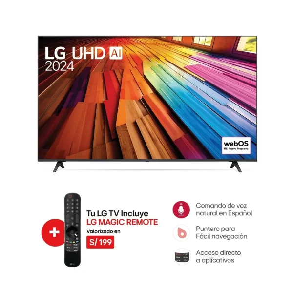 TELEVISOR LG 55UT8050PSB 55" LED 4K UHD SMART TC CON THINQ AI 2024