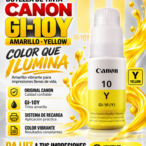 TINTA CANON GI-10Y AMARILLO