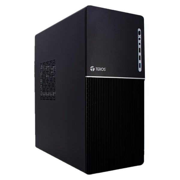 Case TEROS TE-1037S, Factor de forma ATX, 250 W, USB 3.0 / 2.0, audio, negro.
