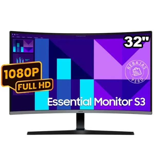 MONITOR SAMSUNG 32" FHD, LS32D390GANXZA 100HZ, 4MS, HDMI
