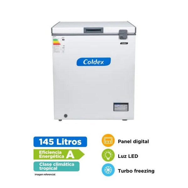 CONGELADORA COLDEX CH05PLUS 145LT, COLOR BLANCO