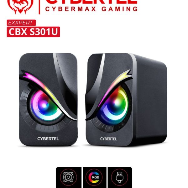 PARLANTE CYBERTEL EXXPERT CBX S301U 2.0 USB, RGB 2"
