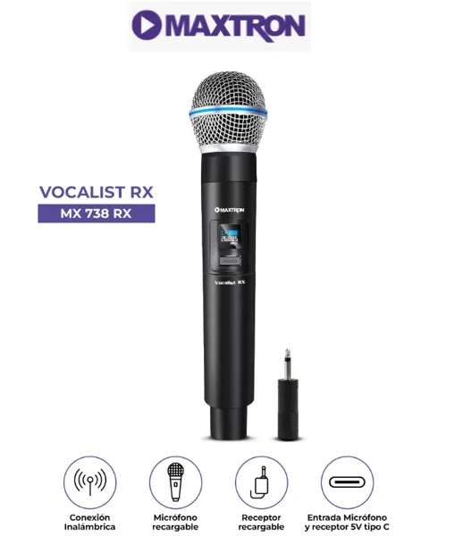 MICROFONO MAXTRON VOCALIST MX 738RX