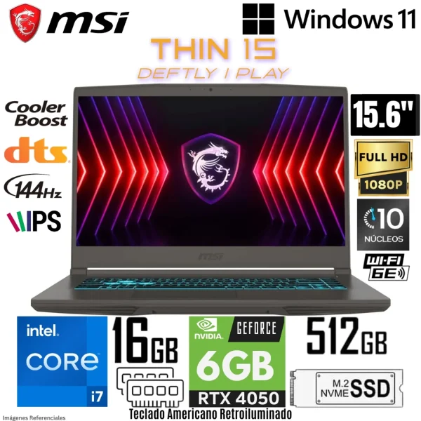 LAPTOP GAMING MSI Intel Core i7-13620H