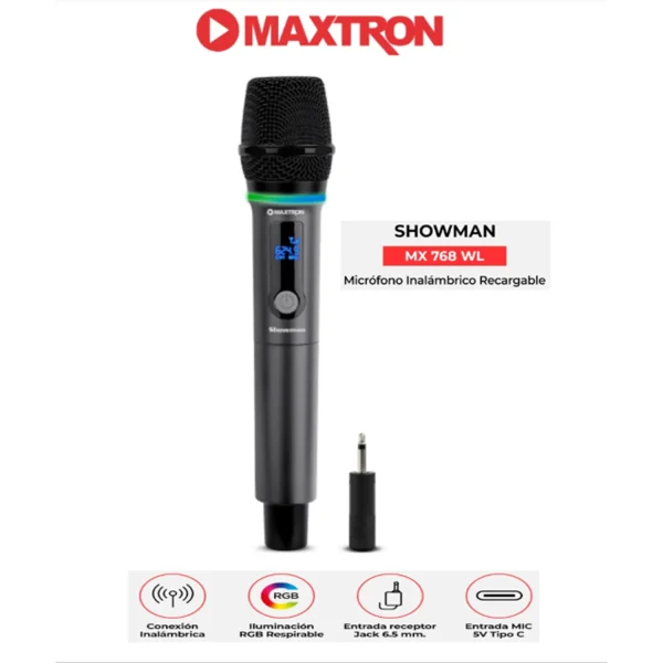 MICROFONO MAXTRON SHOWMAN MX 768WL