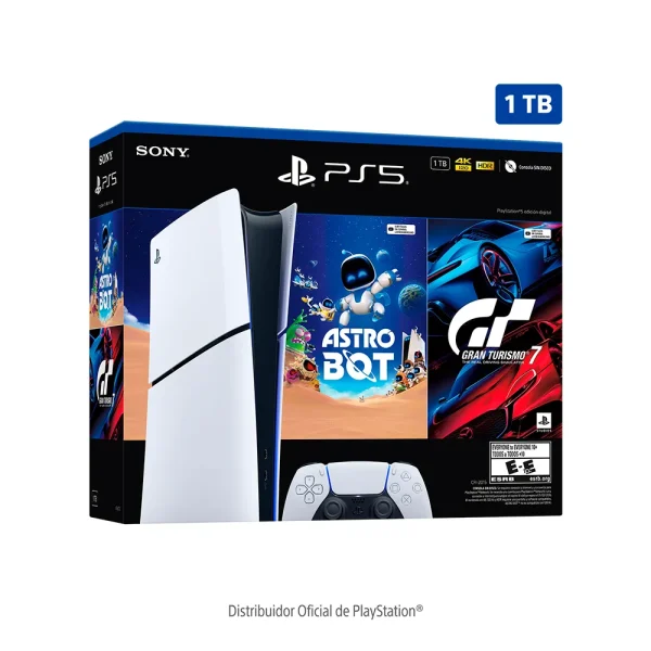PlayStation 5 Slim edición digital sony Astro Bot + Gran Turismo 7