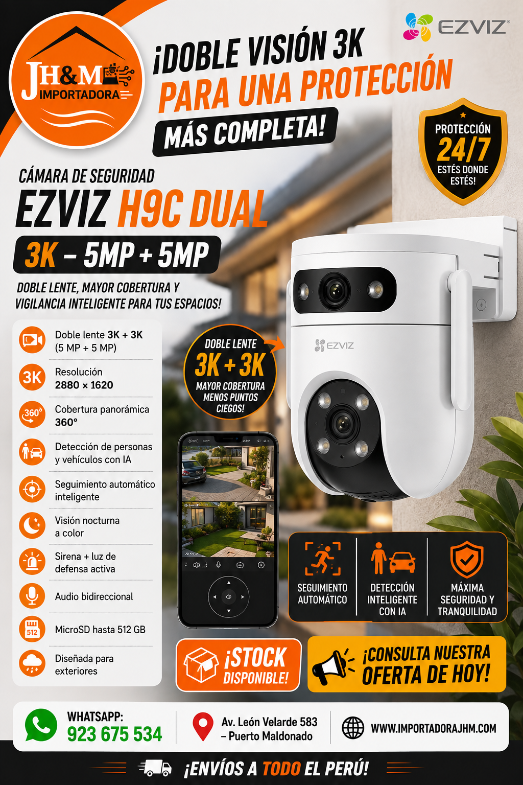 CAMARA EZVIZ H9C 3K Dual 5MP+5MP