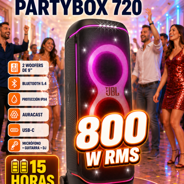 PARLANTE JBL PARTYBOX 720 (800W) Bluetooth