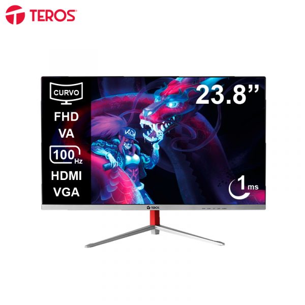 MONITOR CURVO TEROS TE-2402S 23.8" FHD VA 100Hz 1ms HDMI VGA