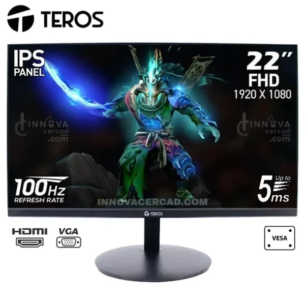 MONITOR PLANO TEROS TE-2130CS 21.5" FHD IPS 100Hz 5ms HDMI VGA