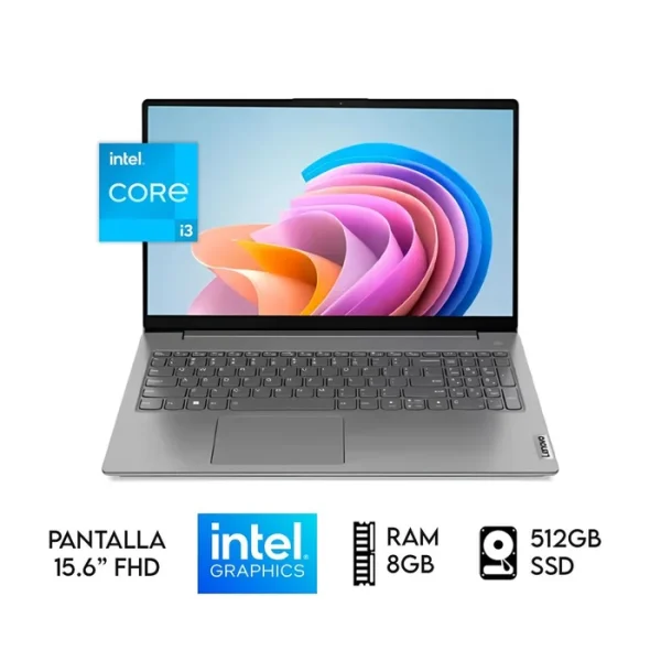 LAPTOP LENOVO INTEL CORE I3-1315U RAM 8GB DISCO 512GB SSD 15.6" FHD
