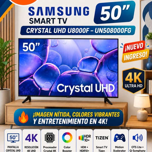 TELEVISOR SAMSUNG 50 U8000F UN508000FG CRYSTAL UHD