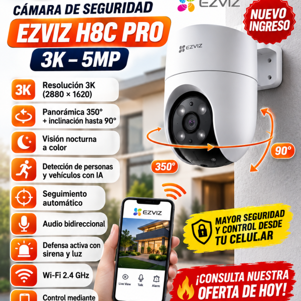 CAMARA EZVIZ H8C PRO 3K 5MP