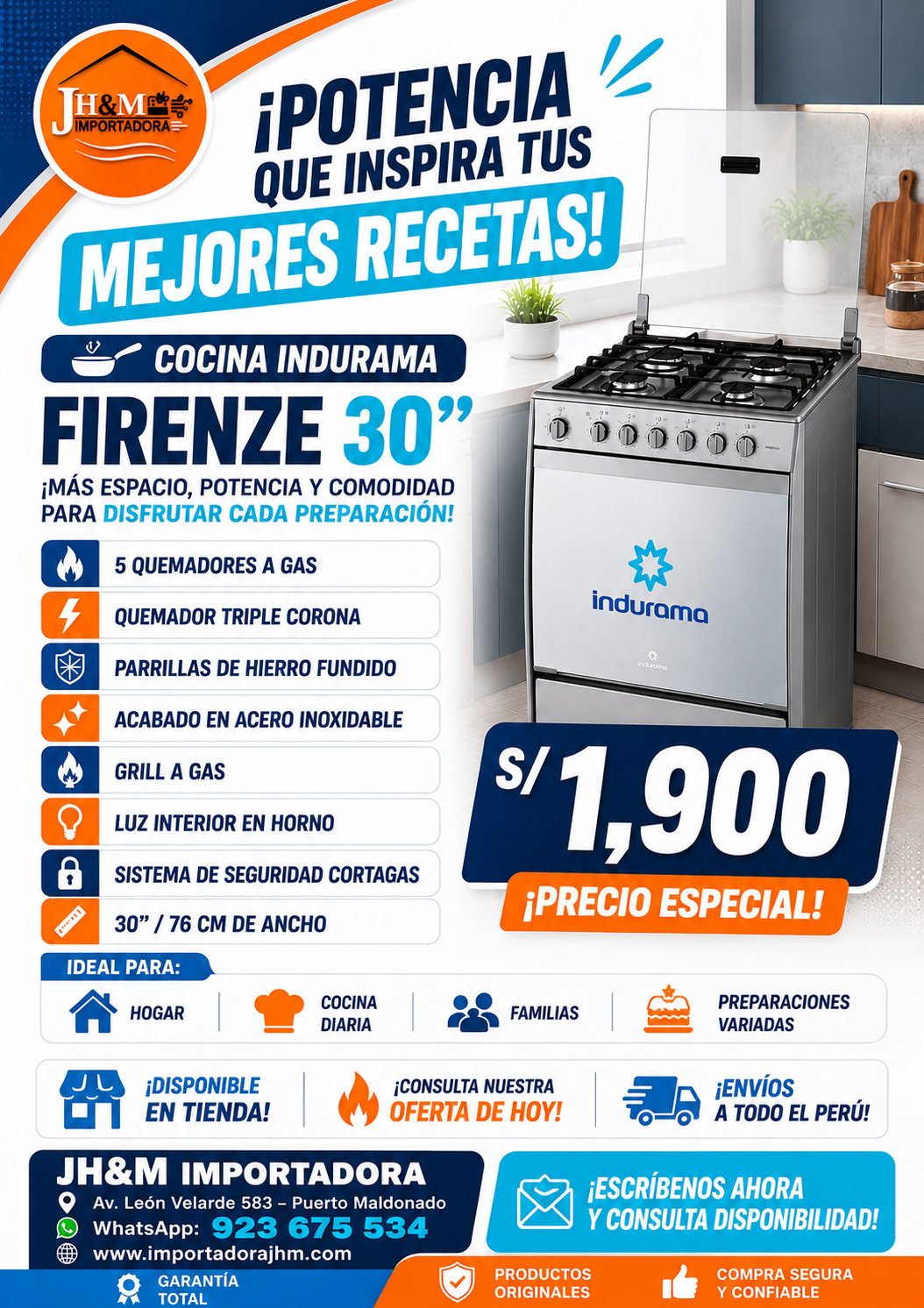 INDURAMA FIRENZE , 5 HORNILLAS