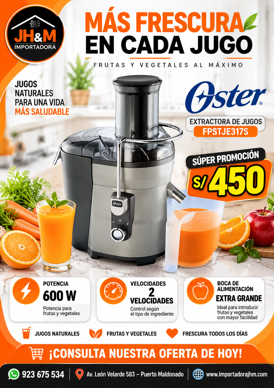 EXTRACTORA OSTER FPSTJE317S